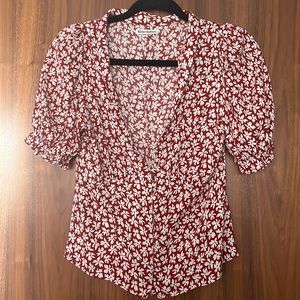 Reformation Floral Blouse